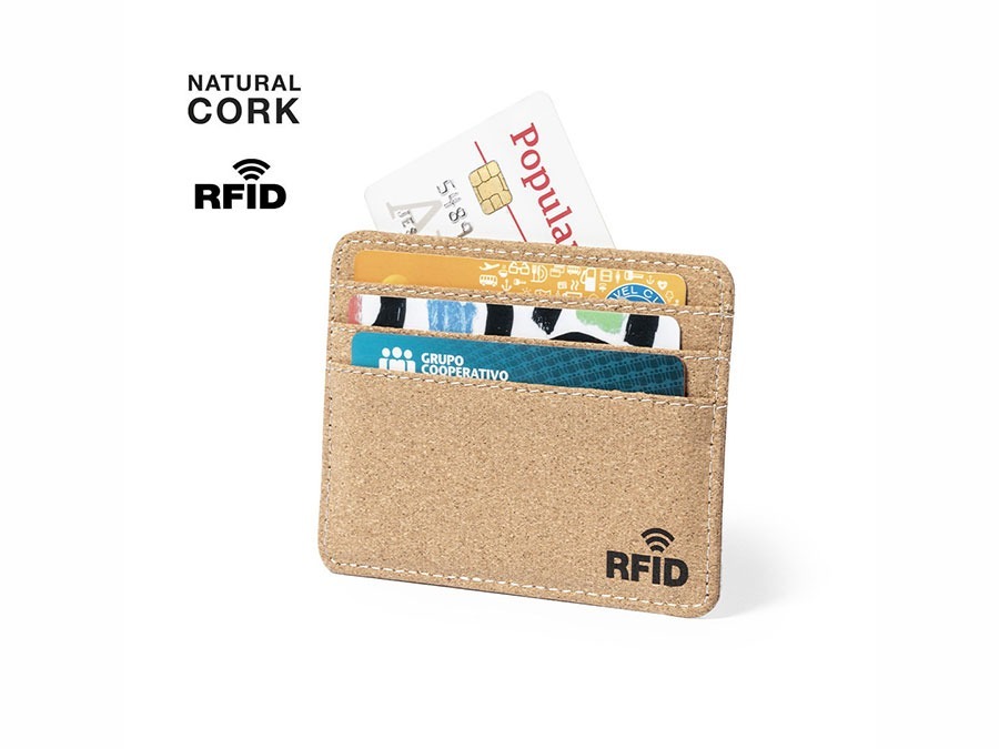 Funda corcho 6 tarjetas RFID DYBI1916