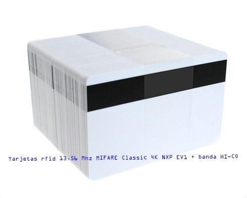 Tarjetas-rfid-13,56-Mhz-MIFARE-Classic-4K-NXP-EV1-+-banda-HI-CO